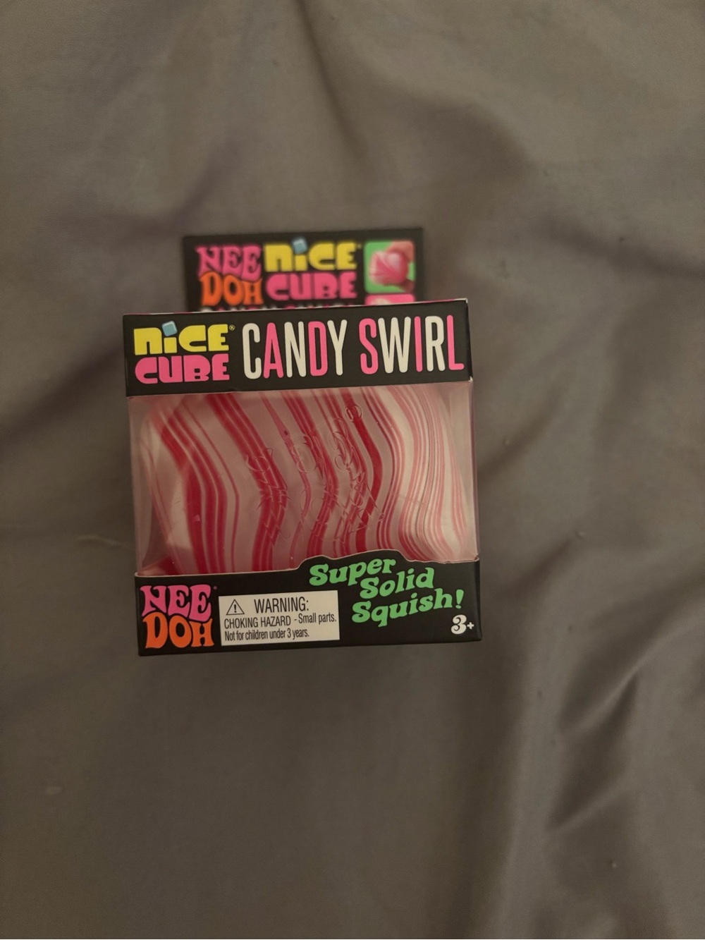 Nice Cube Candy Swirl Stress Toy - Pink/White